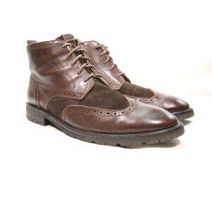 FLORSHEIM Limited Men's brown leather wingtip Lace Up Chukka Ankle Boots Sz 12D